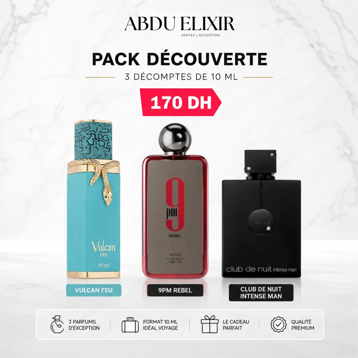 Pack Signature Homme  3 Parfums 10 ml